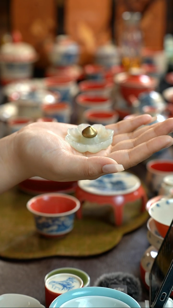 曼*瓷上林泉慢蓝茶室包