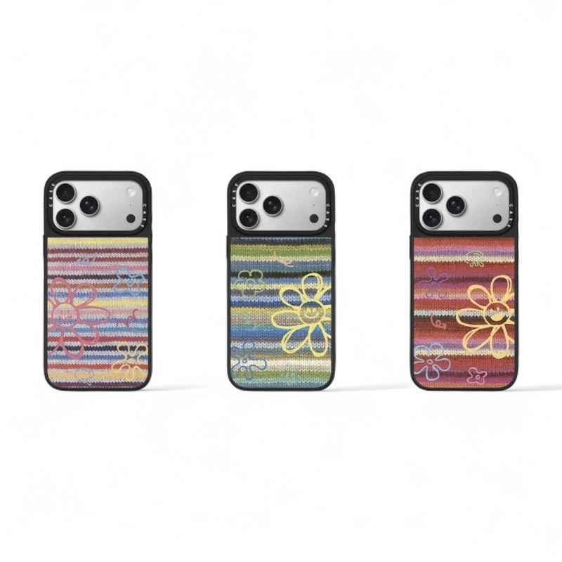 【彩虹毛衣系列】CASE轻薄防摔笑脸花朵适用苹果17系列手机壳