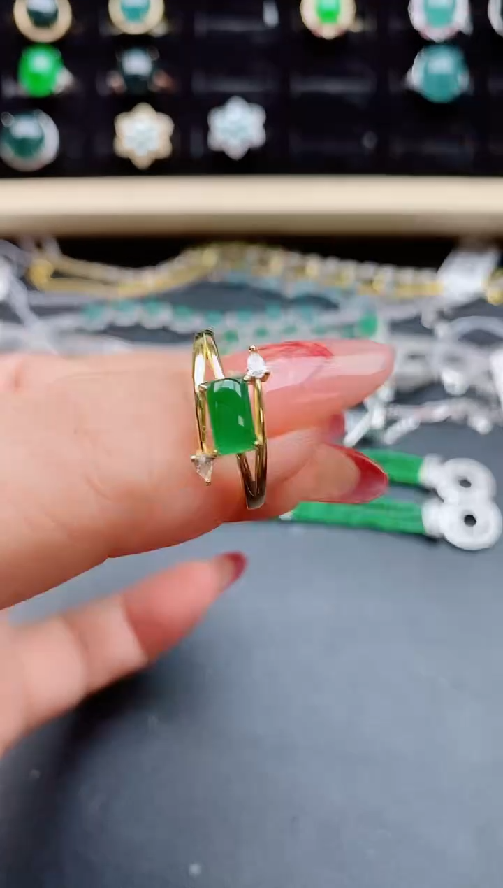 【闪购商品】翡翠戒指银S925镶嵌312312