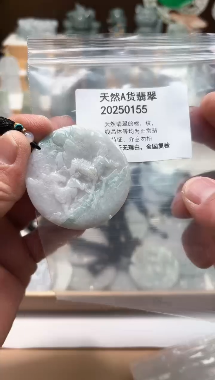 颈饰未镶嵌翡翠天然翡翠A货1204