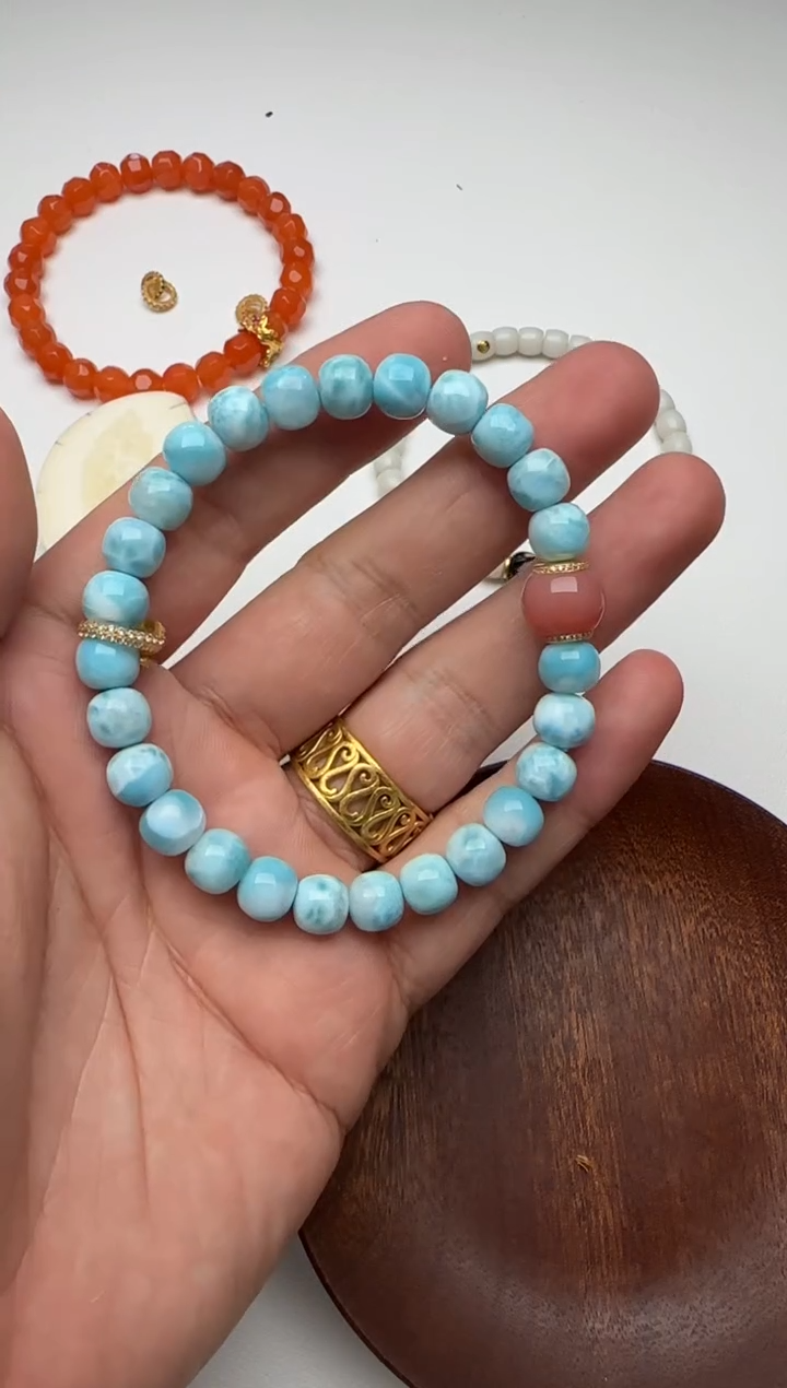 【闪购商品】针钠钙石（海纹石）手串未镶嵌海纹石手串