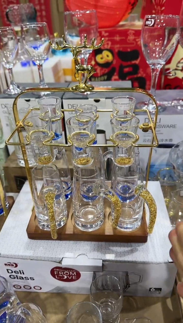 【闪购商品】玻璃无盖款青苹果闪购价6+6+杯架金山