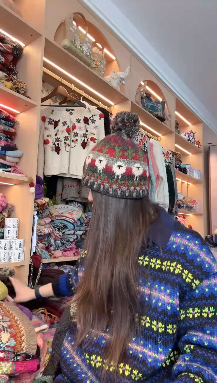 羊毛深林绿小羊帽