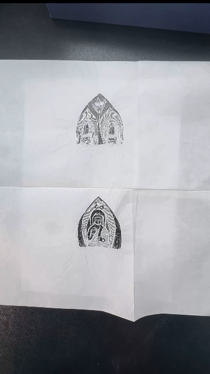 拓片用纸其他@@北魏造像原墨拓1张