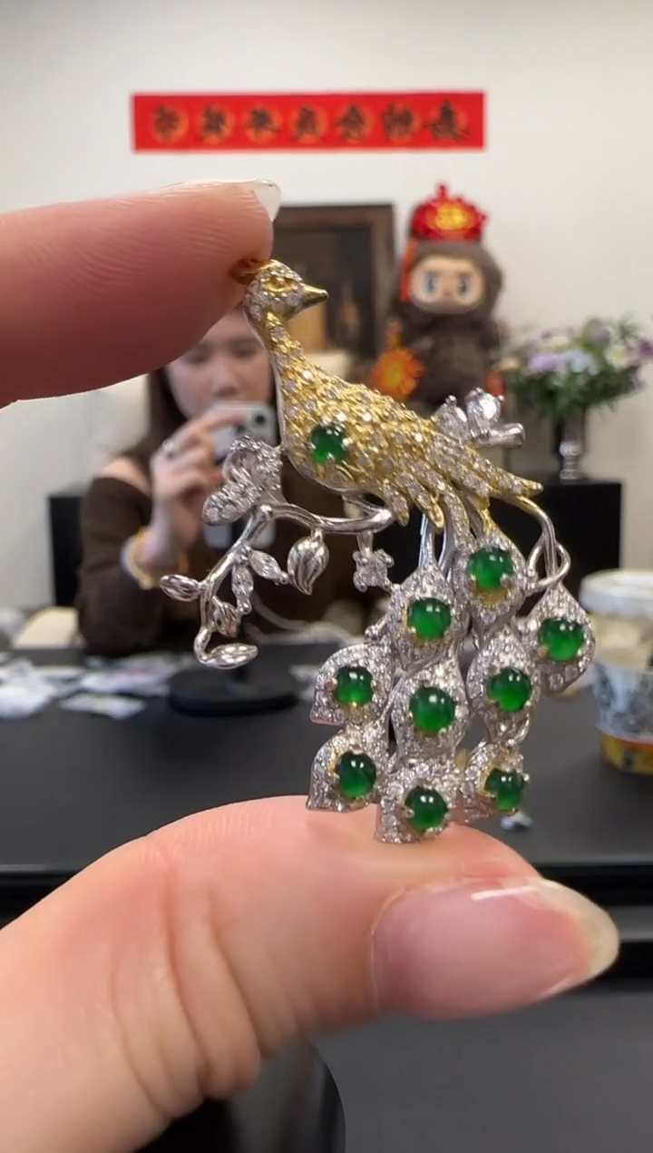 【闪购商品】翡翠吊坠(不含链)银S925镶嵌没有鉴赏期