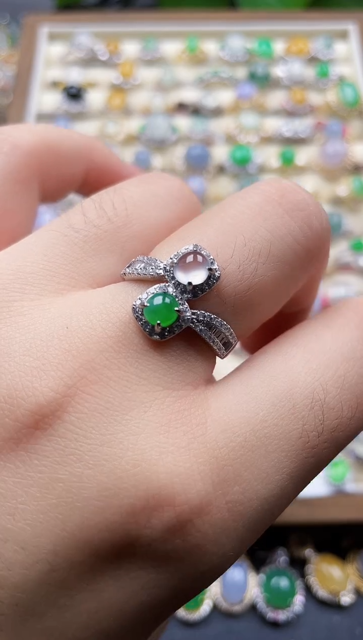 银S925镶嵌戒指翡翠51