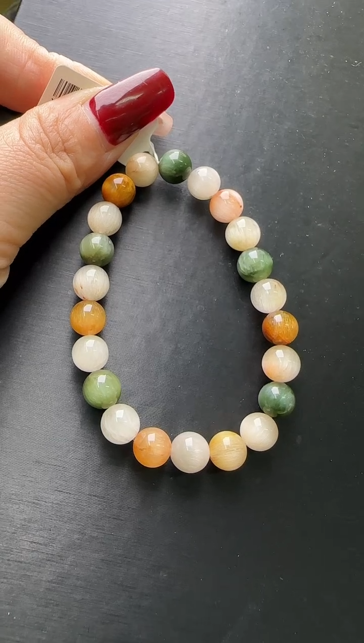 【闪购商品】水晶手串未镶嵌彩兔毛手串8m+ X30771