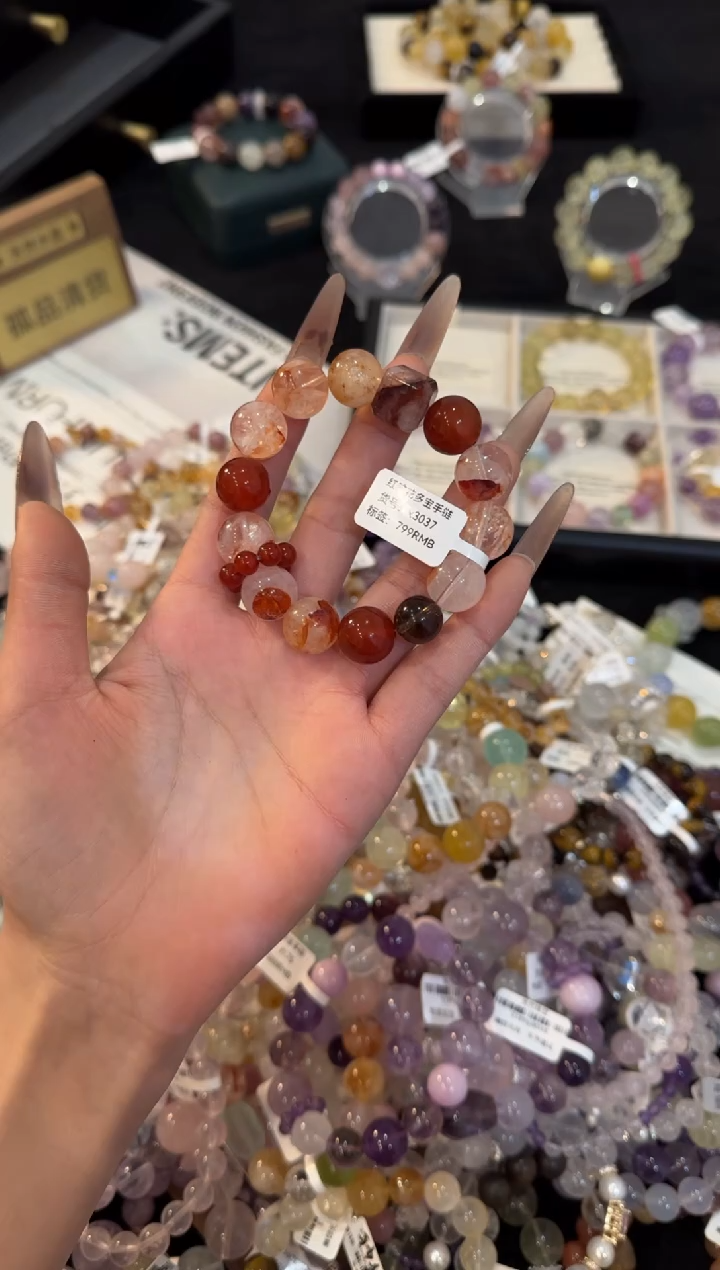 合金手链水晶胶花x3037