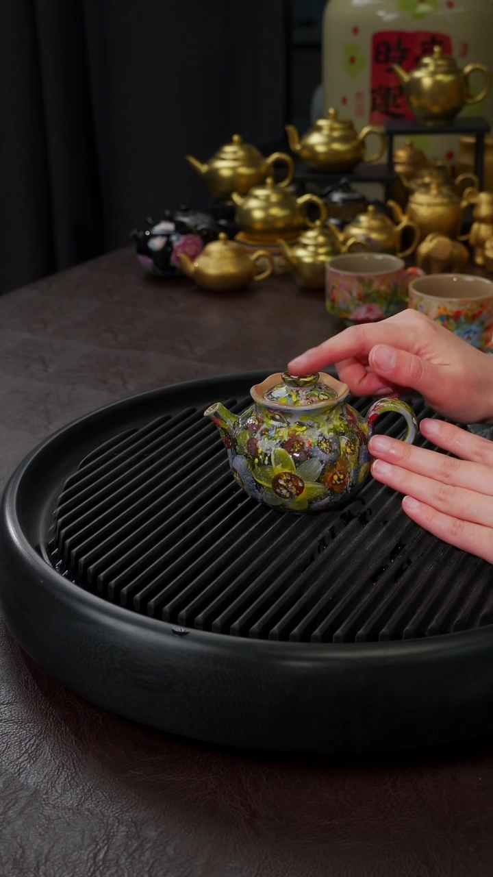 【闪购商品】杯【宜景窑莫奈的花园】手绘壶9