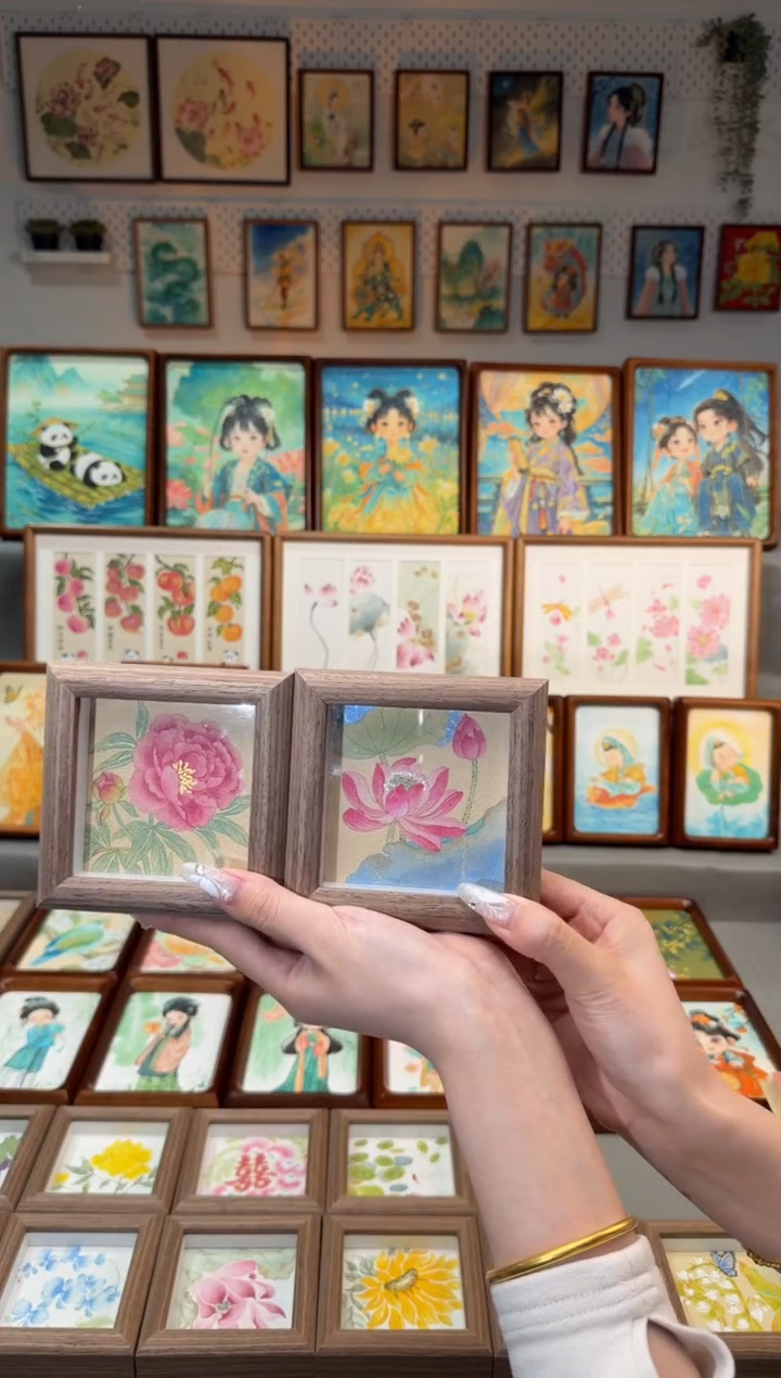 国画红牡丹 碧叶荷花 一组11