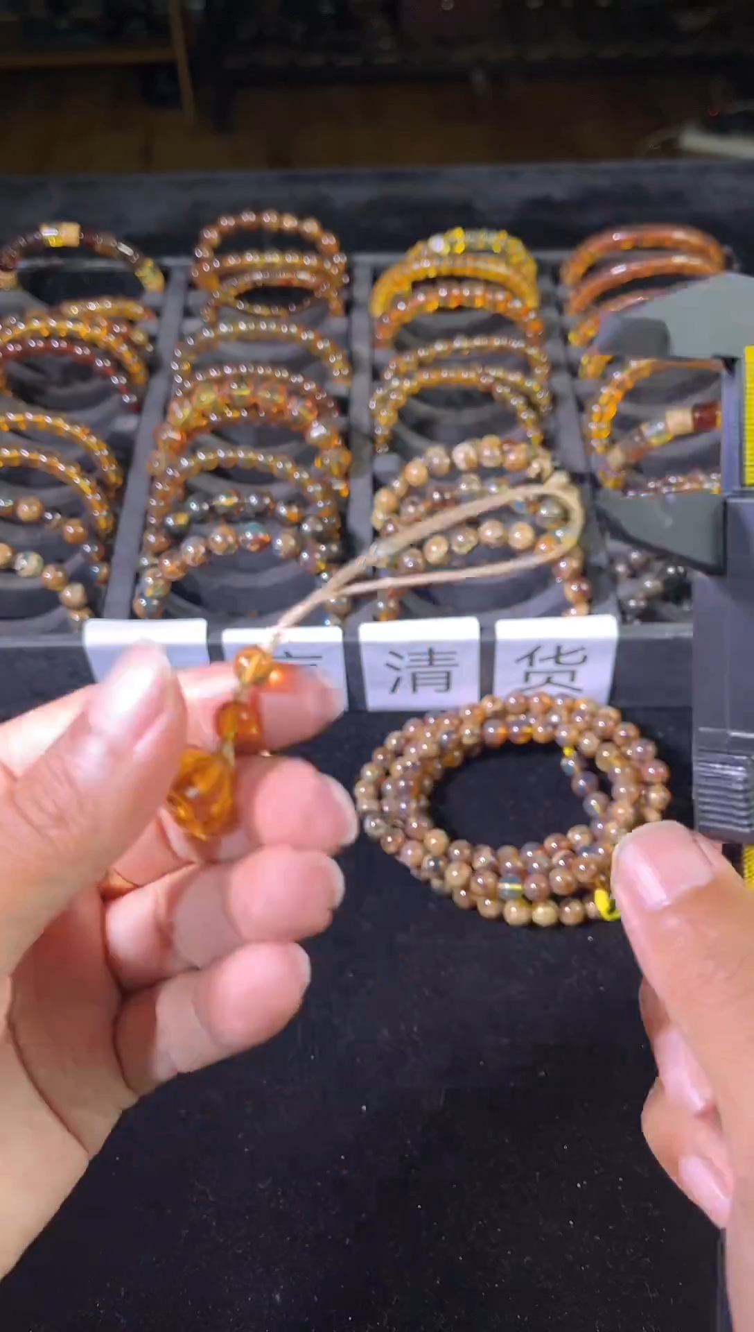 琥珀颈饰未镶嵌净水金珀多子多福手机/包坠