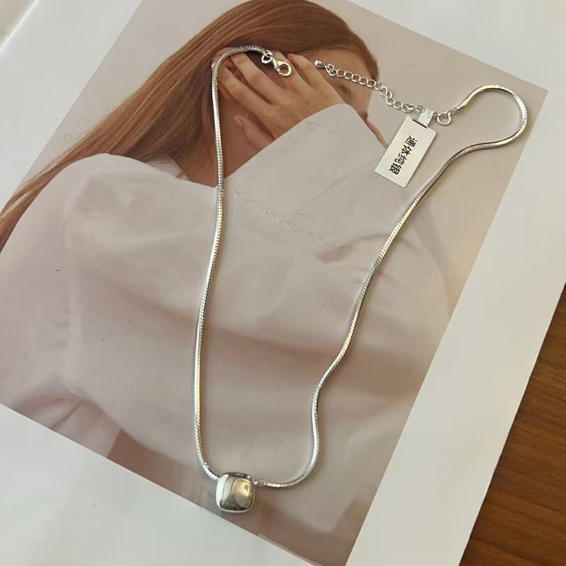 坠链均925银 【周周服饰】设计感小众纯银锁骨项链