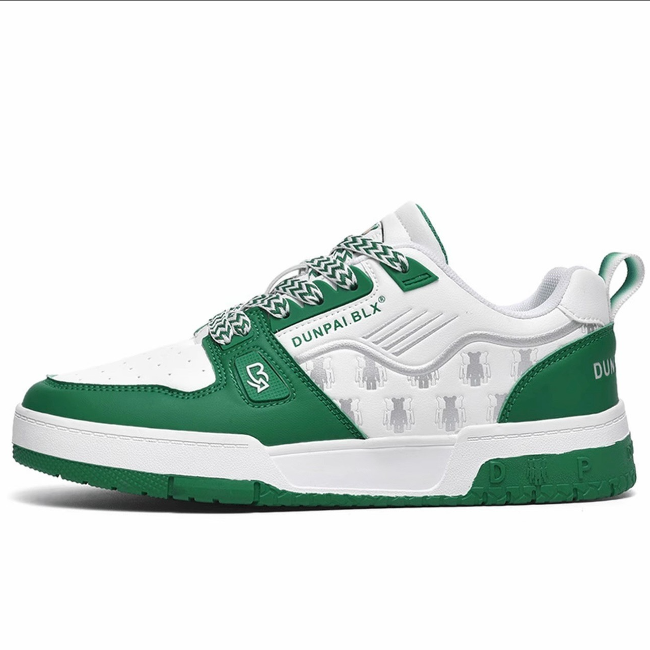 新款皮面男女同款板鞋休闲平板鞋1308【小猪1】