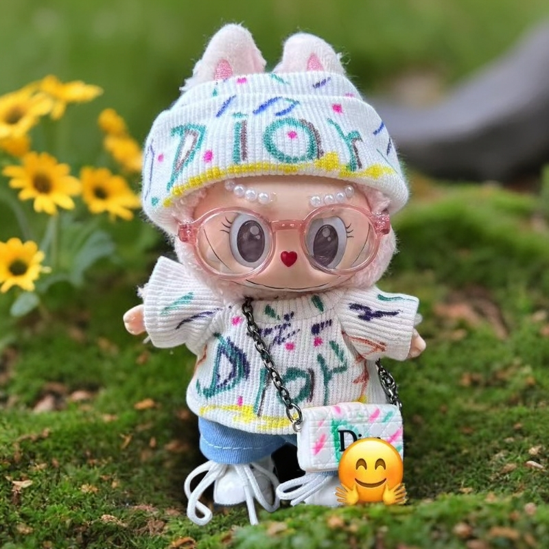 labubu拉布布手工衣服涂鸦D套装（不含网红玩偶服娃网红玩偶服