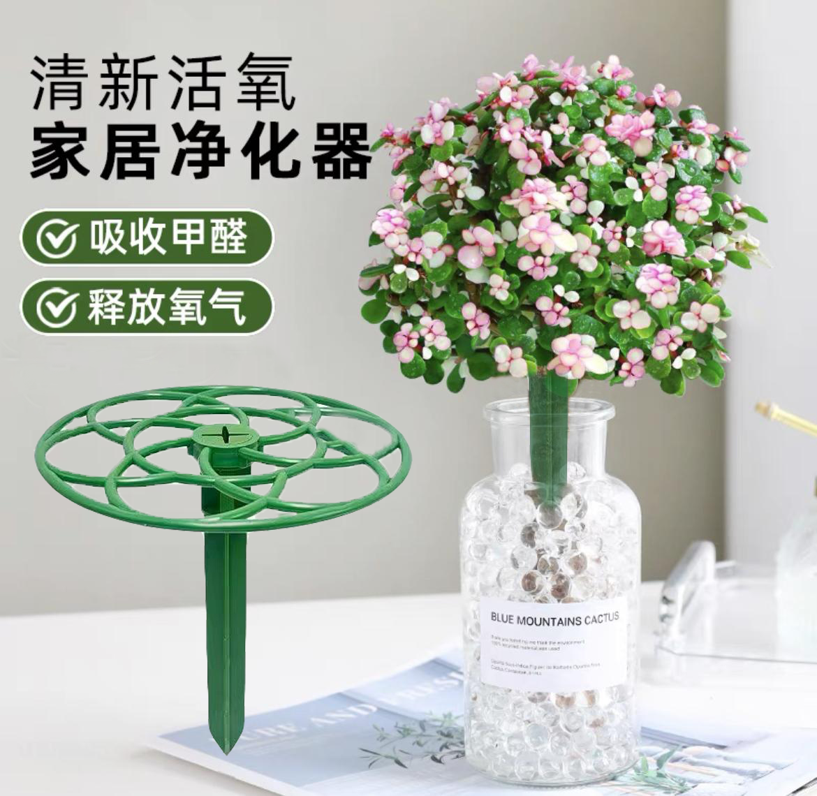 太阳花造型支架棒棒糖支架蟹爪兰爬藤植物固定花架防倒伏支撑杆子