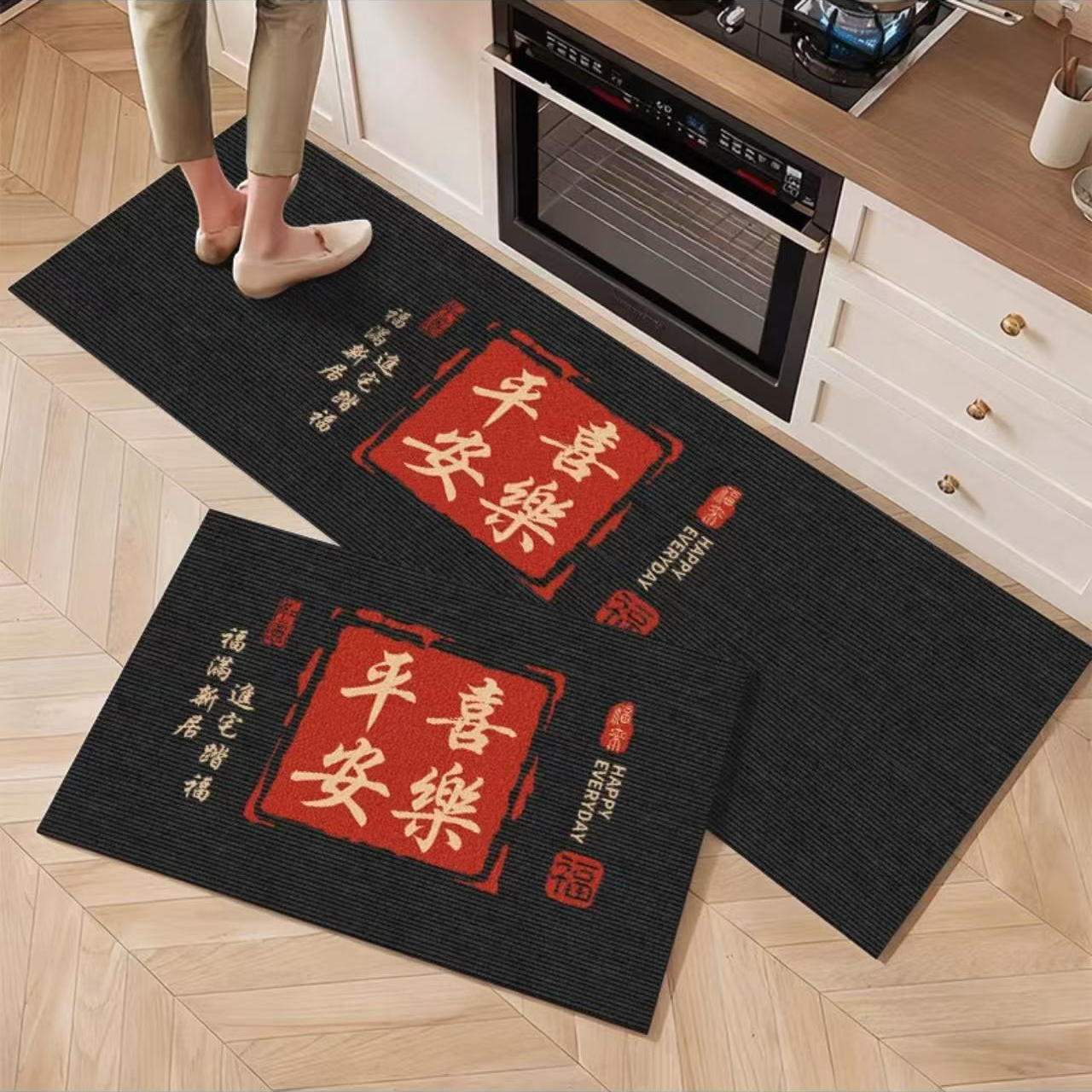 厨房防滑防油地垫子吸水吸油耐脏家用地毯可水洗防滑耐磨进门脚垫
