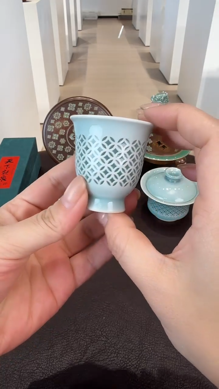 青瓷手工茶器包邮