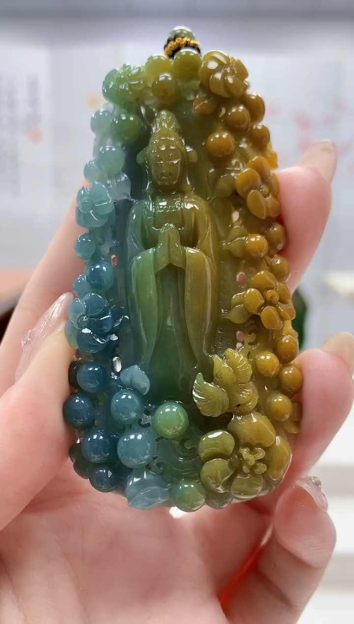 定制翡翠未镶嵌4829jw-毛货挂件67