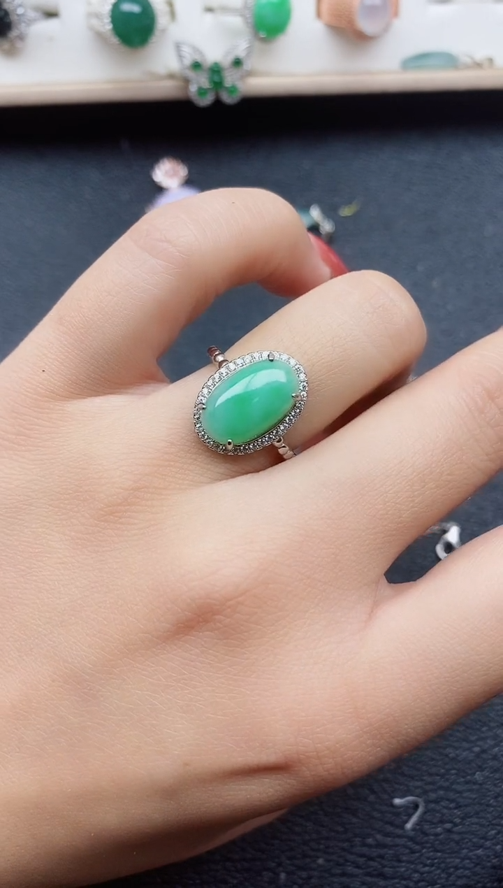 【闪购商品】翡翠戒指银S925镶嵌11111