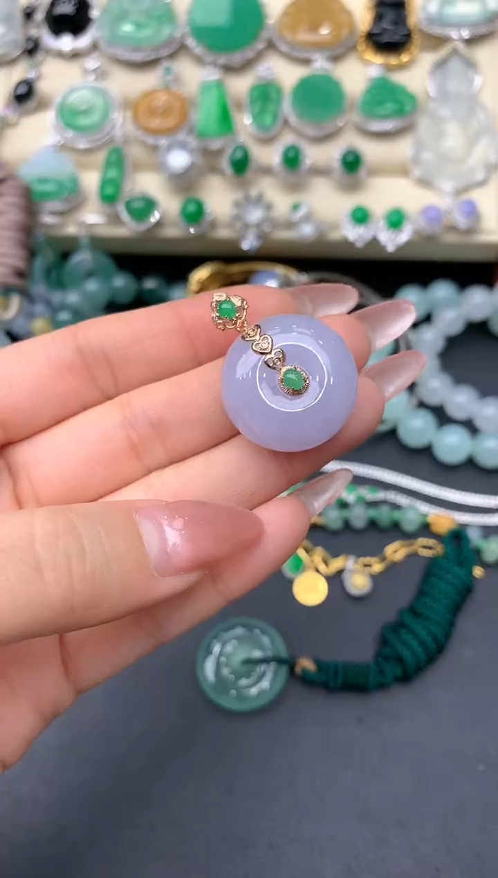 【闪购商品】翡翠颈饰18K金镶嵌175-中国好珍宝