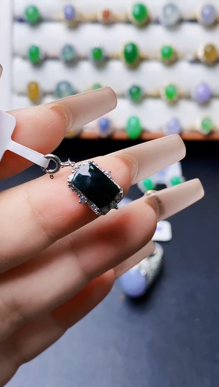 银S925镶嵌戒指翡翠1520