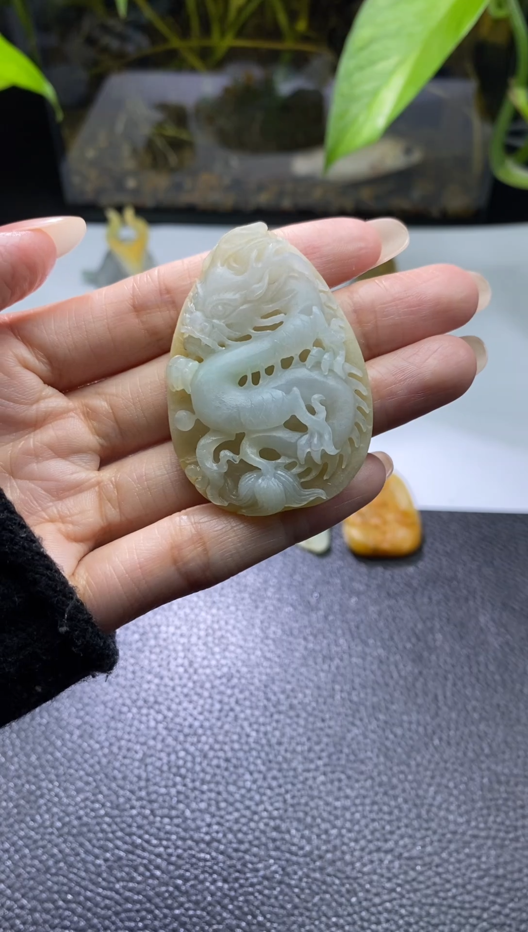 【闪购商品】定制翡翠未镶嵌龙牌