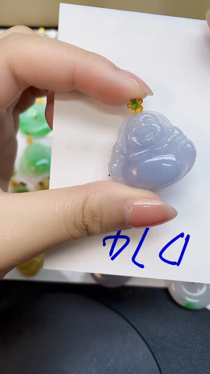 翡翠18K金镶嵌颈饰0000000000