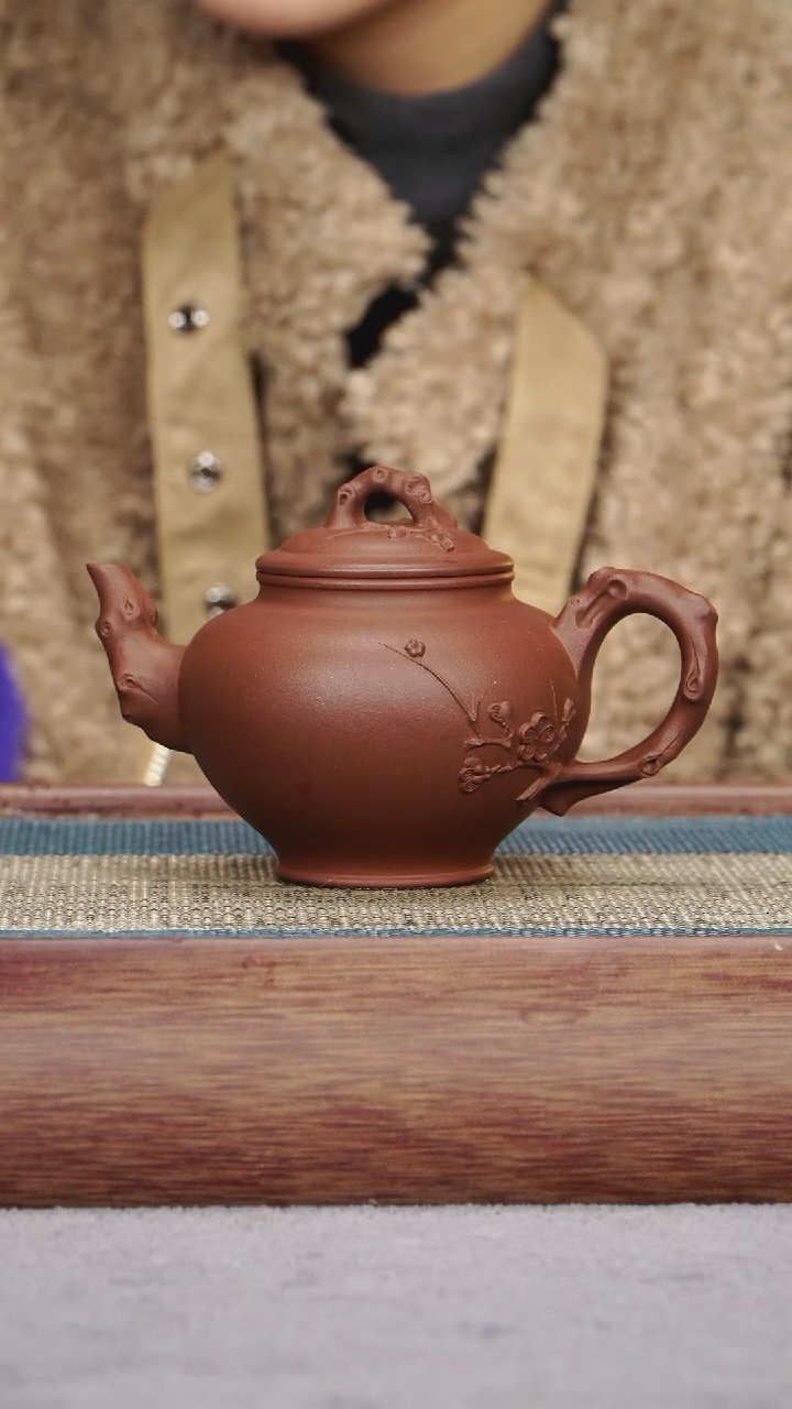 【闪购商品】紫砂茶壶紫泥 梅报春