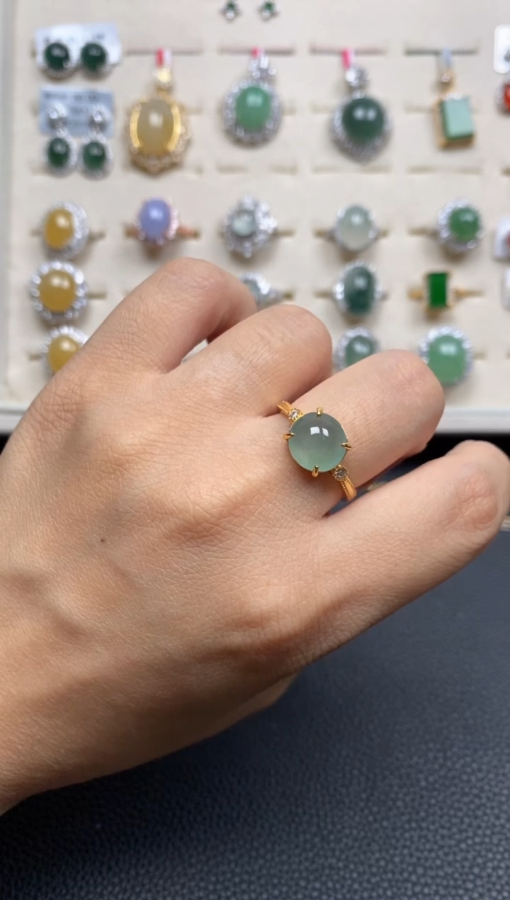 【闪购商品】翡翠戒指银S925镶嵌111111