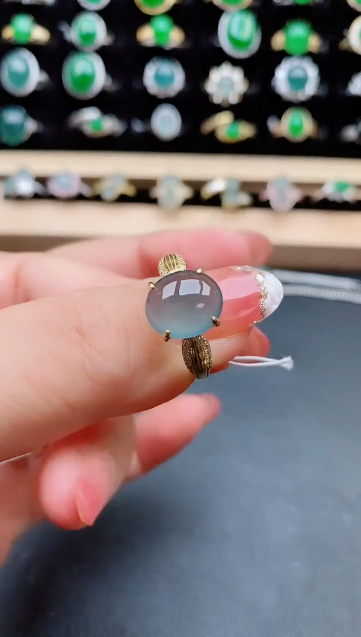 【闪购商品】翡翠戒指银S925镶嵌80500