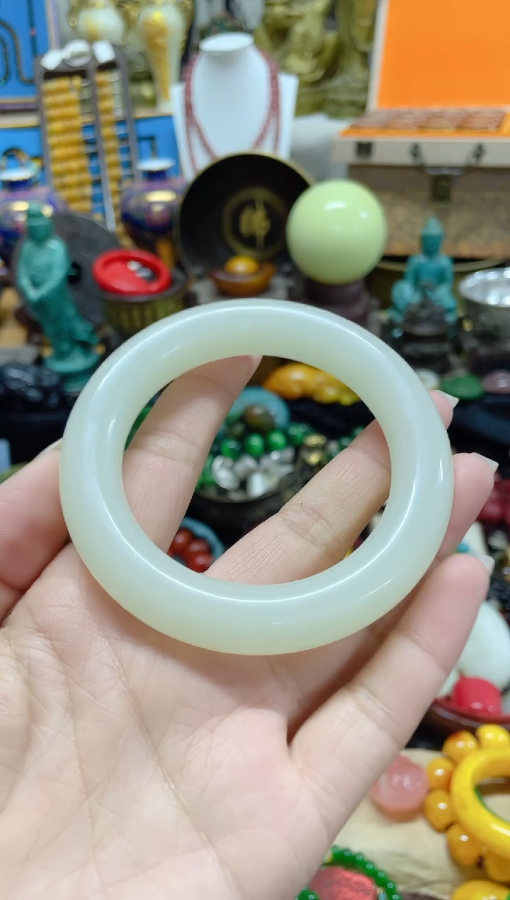 【闪购商品】和田玉（白玉）手镯未镶嵌主播推荐主播推荐