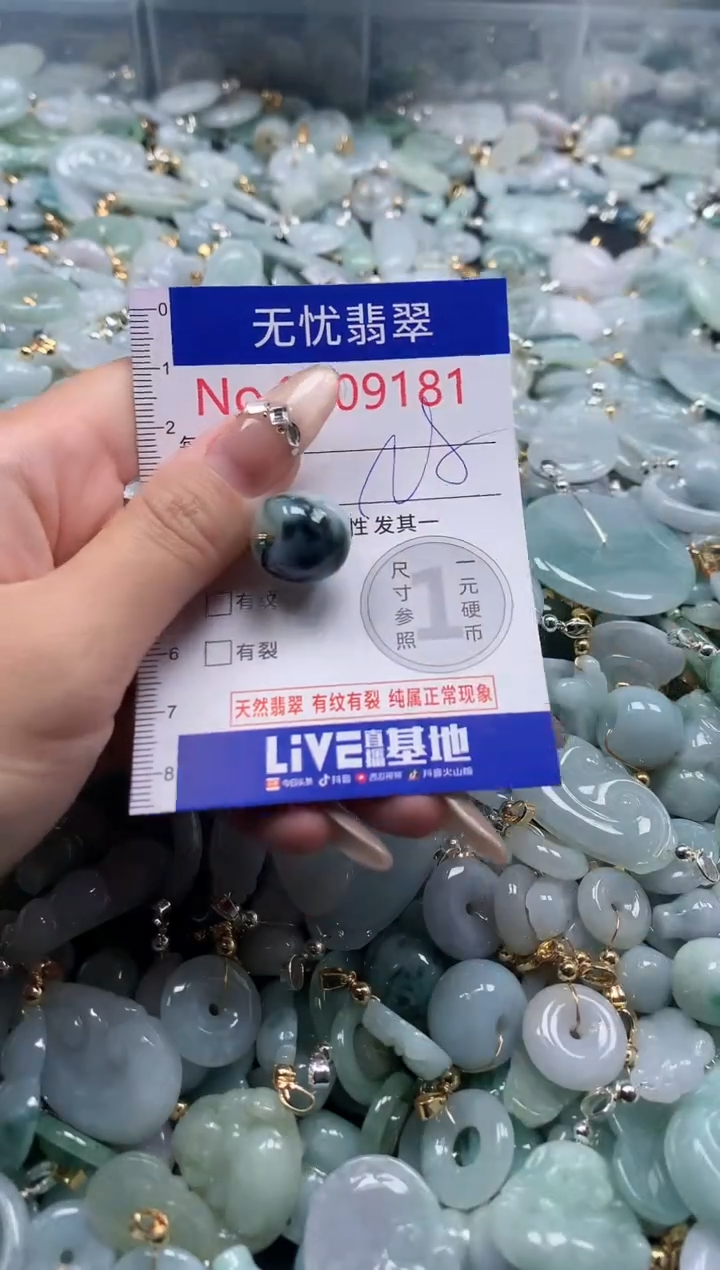 翡翠未镶嵌吊坠(不含链)9181