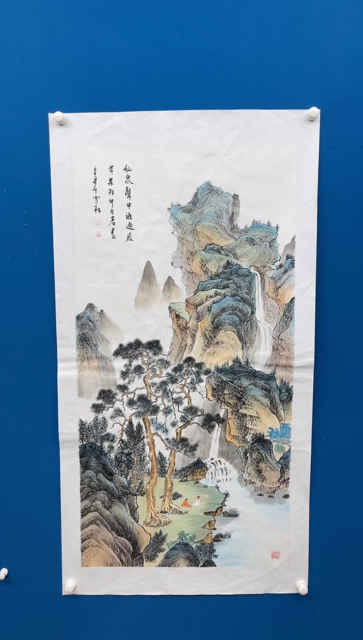 【闪购商品】国画张-金色华章原作山水/无框/W带画册