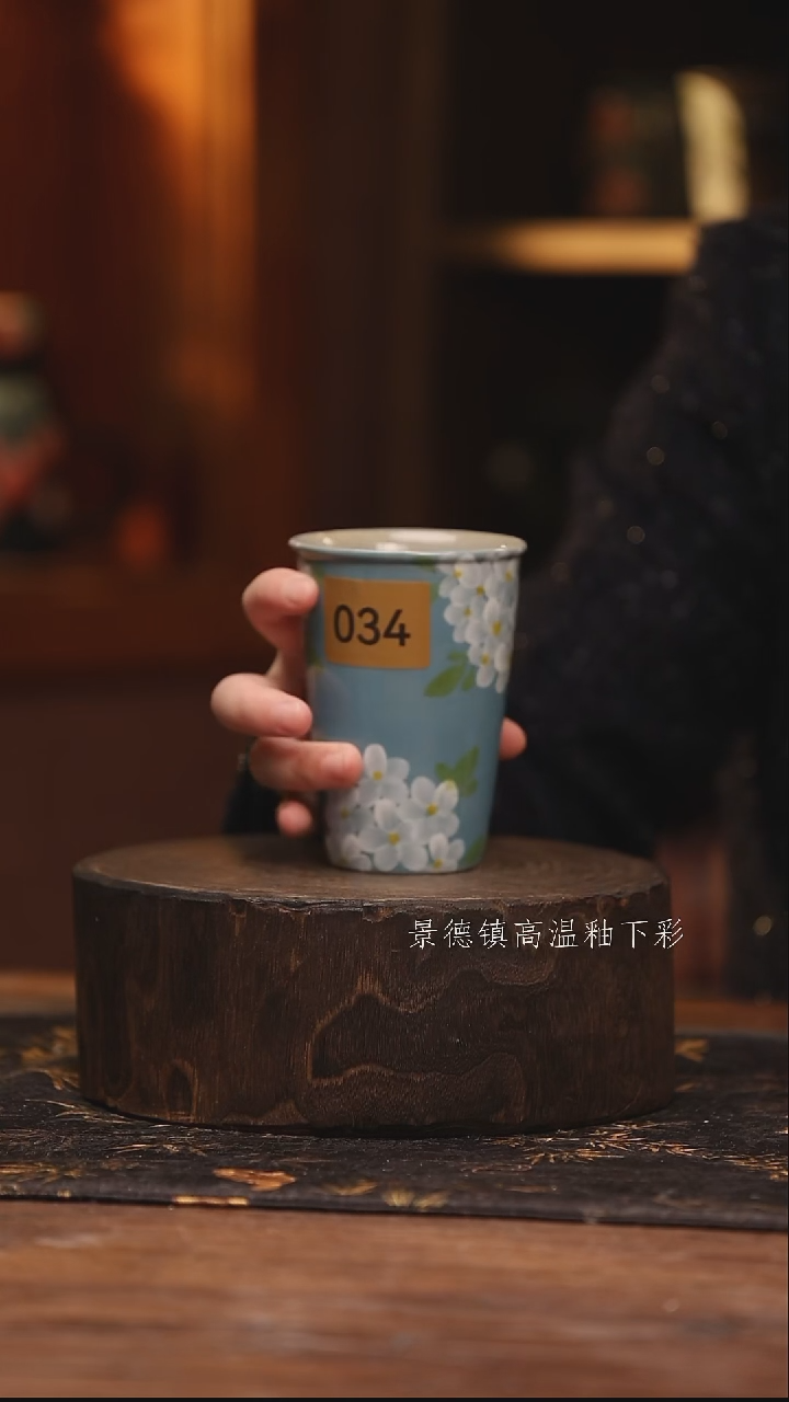 陶瓷景德镇高温釉下手绘陶瓷@L034@