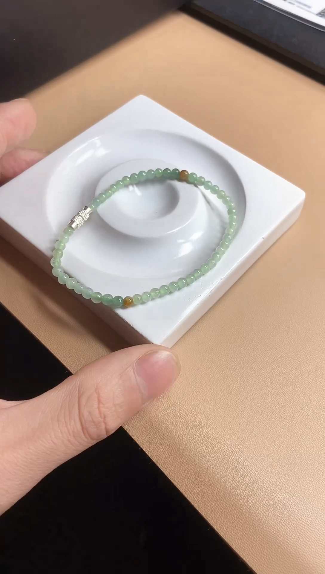 【闪购商品】翡翠手串未镶嵌天然翡翠A货手串小米珠