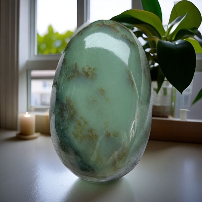 天然玉石椴树林料原石手把件 带有意境感的糖色草花 油润细腻