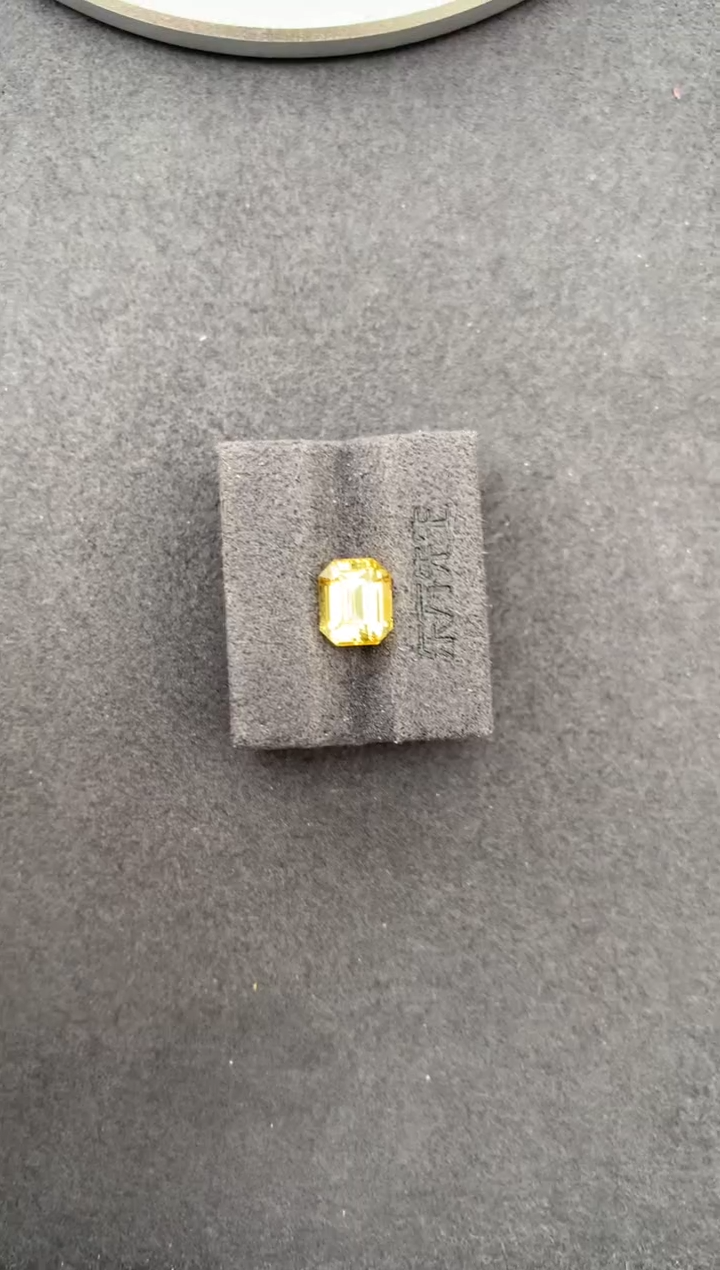 裸石彩色蓝宝石3ct黄蓝宝 定制  GE