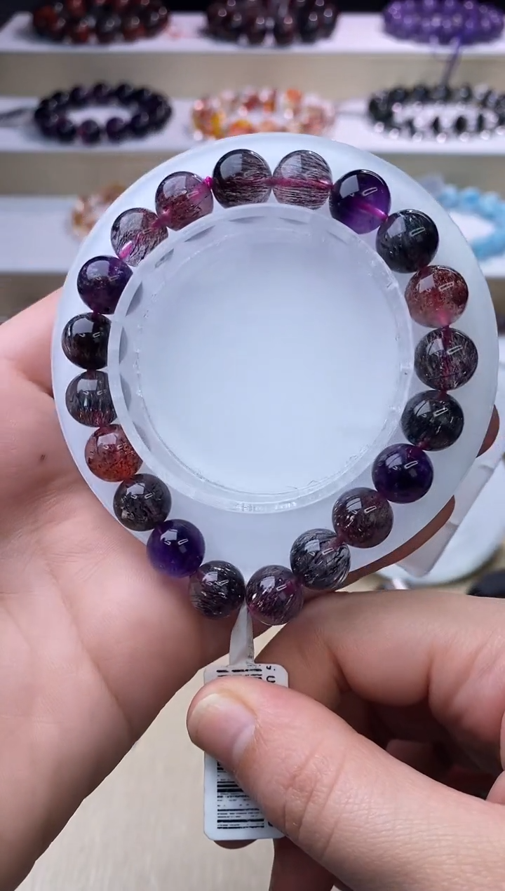 【闪购商品】水晶手链未镶嵌黑加仑超七单圈10m+