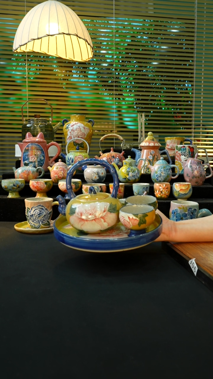 【闪购商品】杯手绘心瓷陶瓷浮力