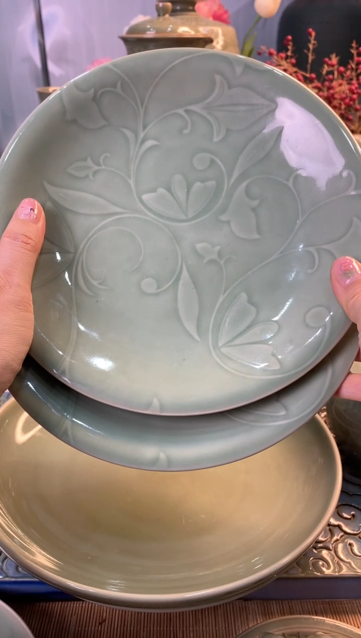 【闪购商品】8英寸玉兰圆盘微瑕b000005】2个