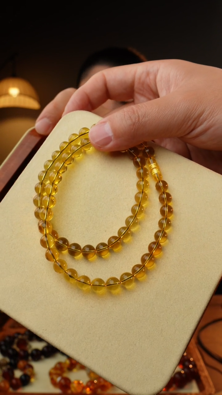 【闪购商品】琥珀裸石未镶嵌8+蓝珀妈妈链