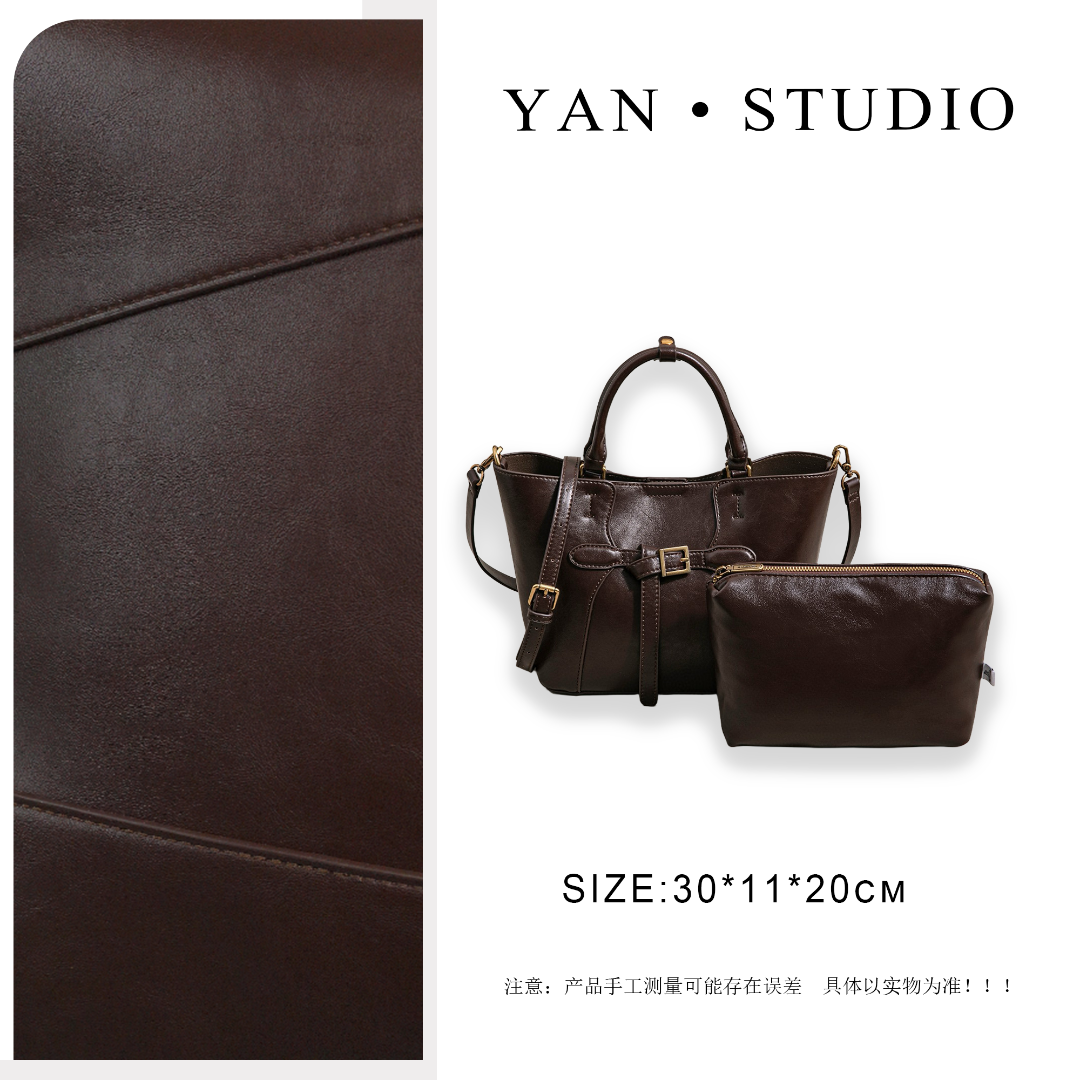 【艳姐甄选】SK-63063-黑糖棕-轻奢时尚百搭新款女包