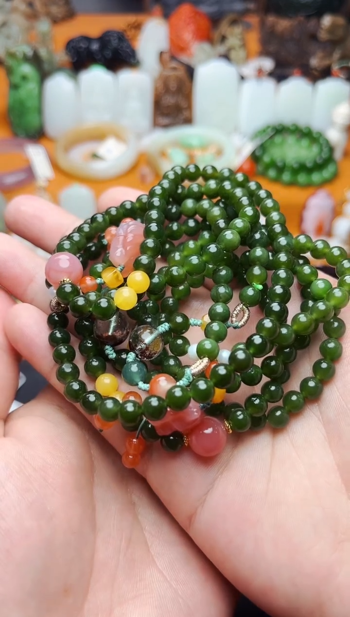 【闪购商品】和田玉手串未镶嵌多圈手串多样性拍一发一01