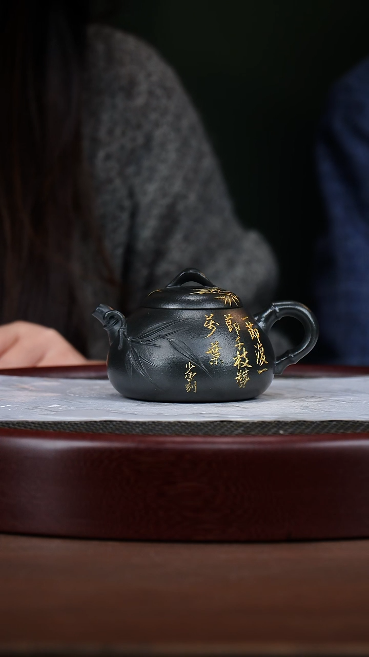 茶壶紫砂41WSY一页知竹 君子兰200cc