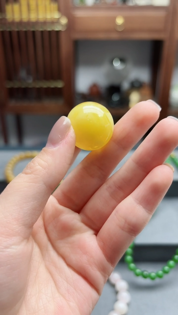 【闪购商品】蜜蜡裸石未镶嵌蜜蜡珠子吊坠YN编锁骨链