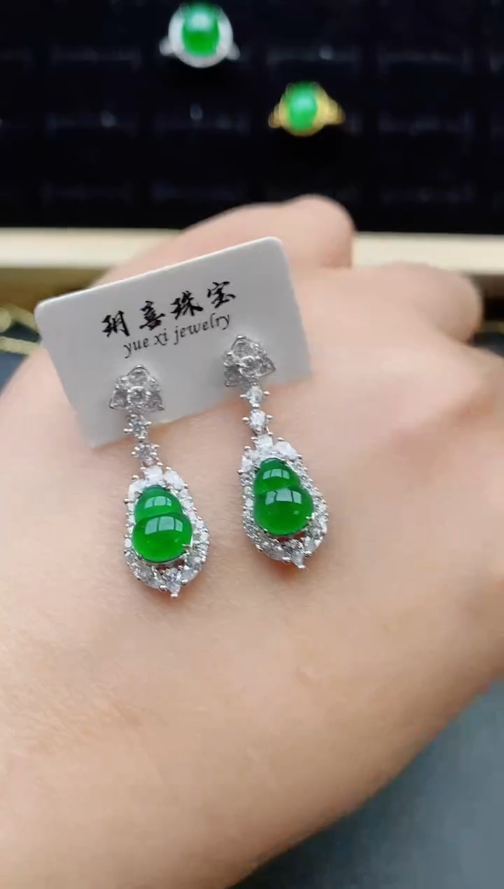【闪购商品】翡翠银S925镶嵌戒指321321