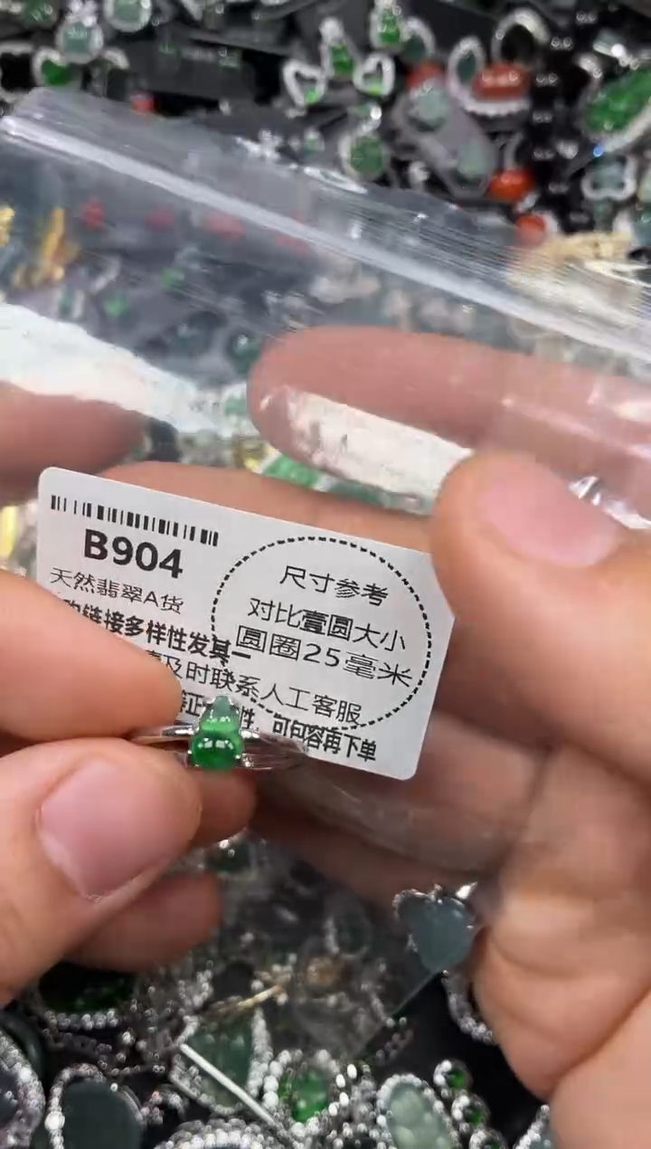 颈饰未镶嵌翡翠B904戒指