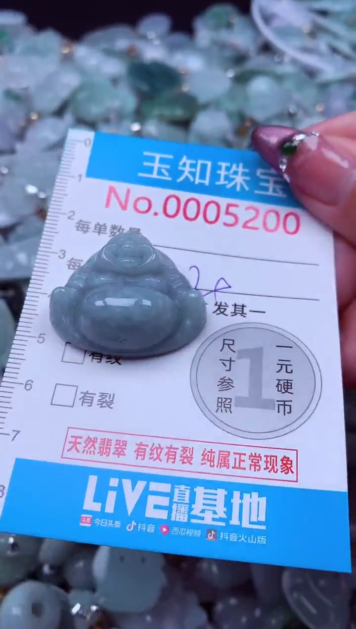 吊坠(不含链)未镶嵌翡翠5200