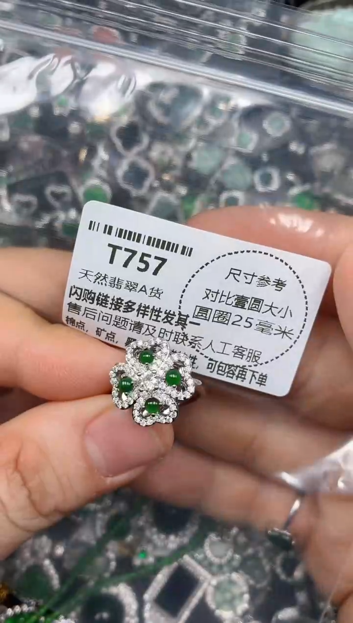 颈饰未镶嵌翡翠T757戒指