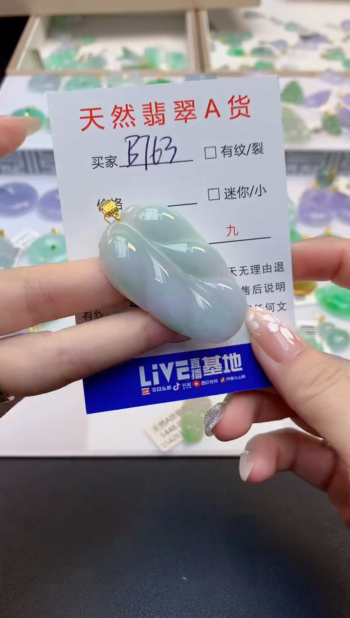 翡翠18K金镶嵌颈饰11111111